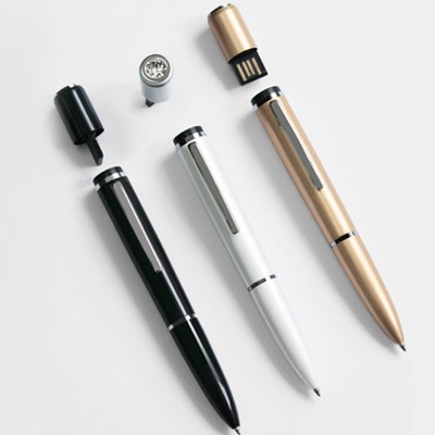 Crystal Cap USB Roller Ball Pen - 8GB