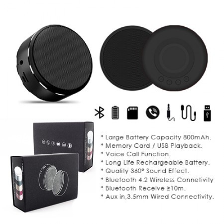 Mini Metal HiFi Bluetooth Speaker with Built-in Battery