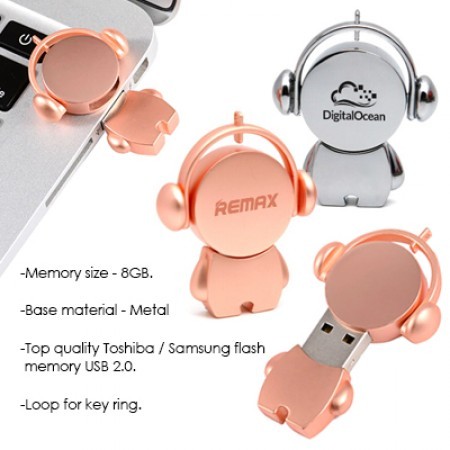 MUSICMAN USB Flash Drive with Key Chain - 8GB