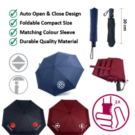 21'' Auto-Open Close 3 Fold Umbrella