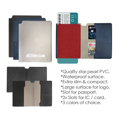 Star Pearl PVC Passport & Card Holder