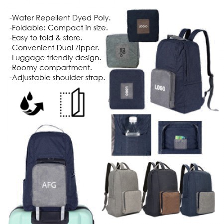 XL Holiday Foldable Poly Travel Backpack